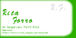 rita forro business card